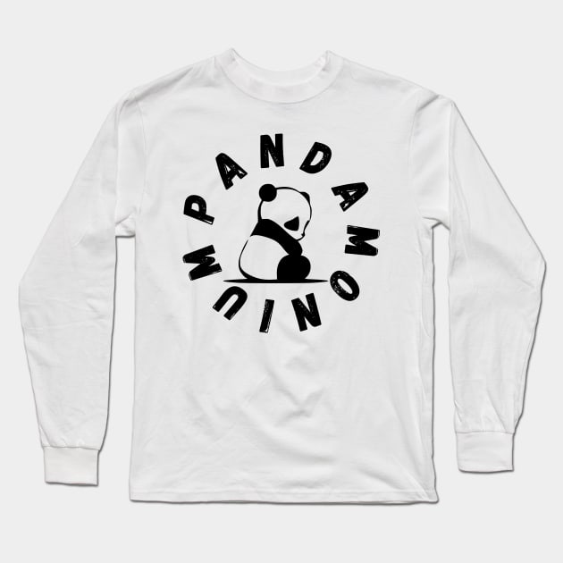 Pandamonium Funny Gift for Gothic Panda Lovers Pandemonium Long Sleeve T-Shirt by nathalieaynie
